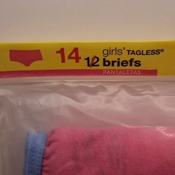 Hanes Ultimate Girls Tagless Briefs Style Super Soft Cotton Underwear 14 Pairs - Picture 4 of 9